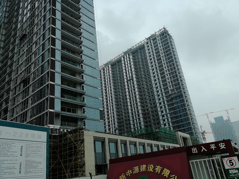 東部新城核心區(qū)A3-22#地塊正在安裝